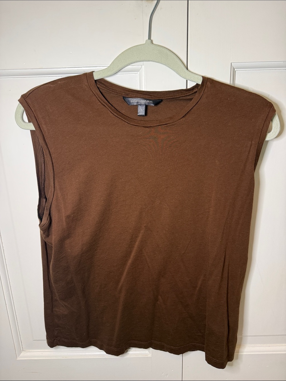 Banana Republic Chocolate Brown Crewneck Sleeveless Tank
